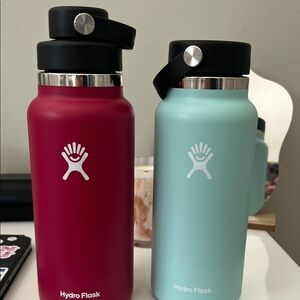 Hydro Flask Berry and Aqua Bottles